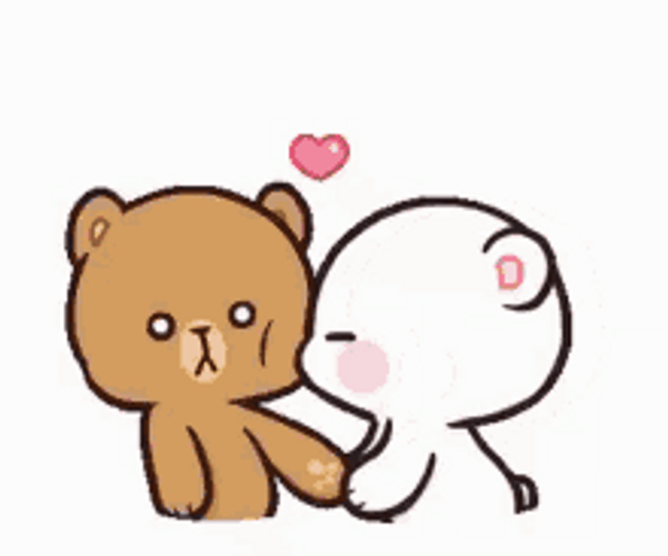 Milk And Mocha Bear Cheek Kiss GIF