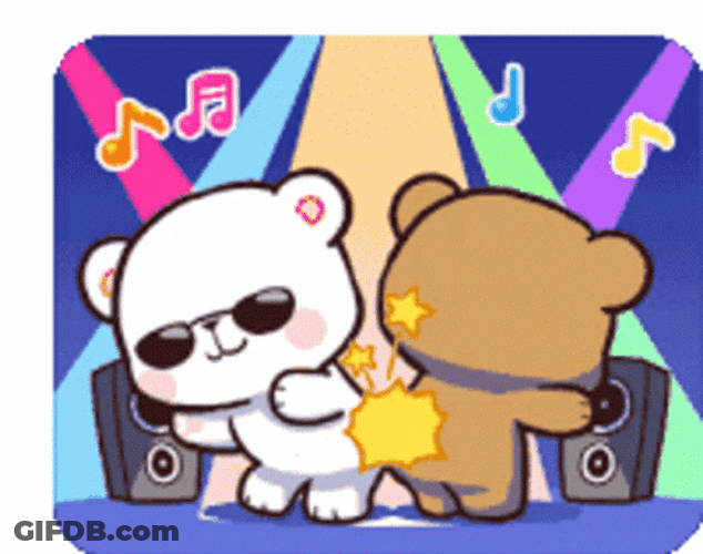 Milk And Mocha Bear Disco Dancing GIF