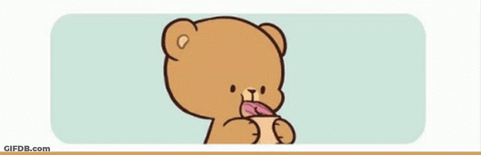 Milk And Mocha Bear Eating Loop GIF
