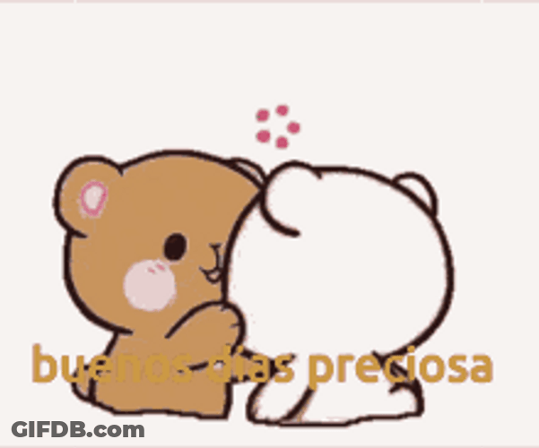 Milk And Mocha Bear Kiss Buenos Dias Amor GIF