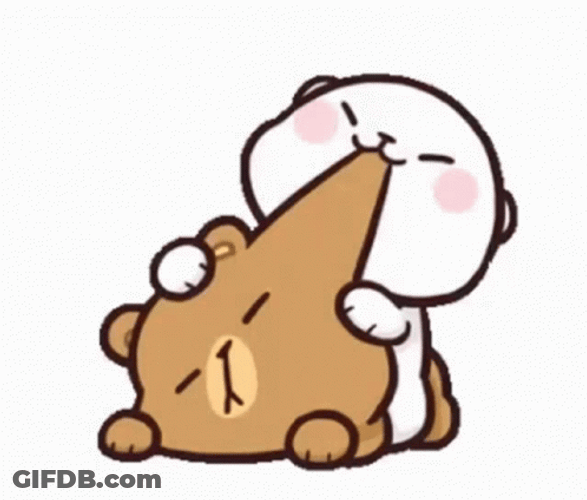 Milk And Mocha Bear Play Biting GIF