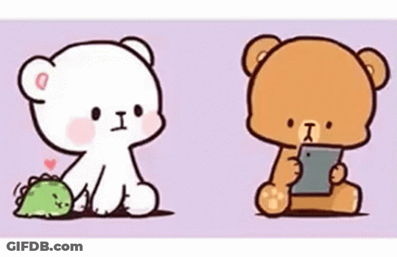 Milk And Mocha Bear Sweet Cheek Peck GIF