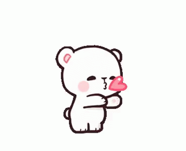 Milk And Mocha Flying Kisses GIF