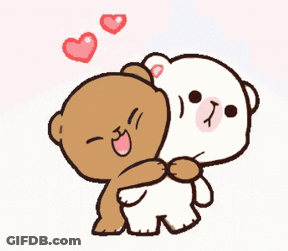 Milk And Mocha Giggling Hugging GIF