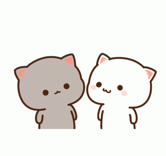 Milk And Mocha Kissing Cheeks GIF