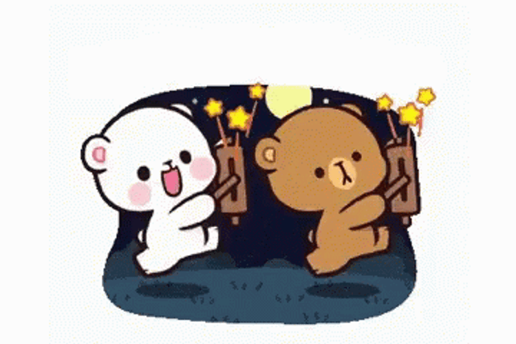 Milk And Mocha Playing With Bamboo GIF