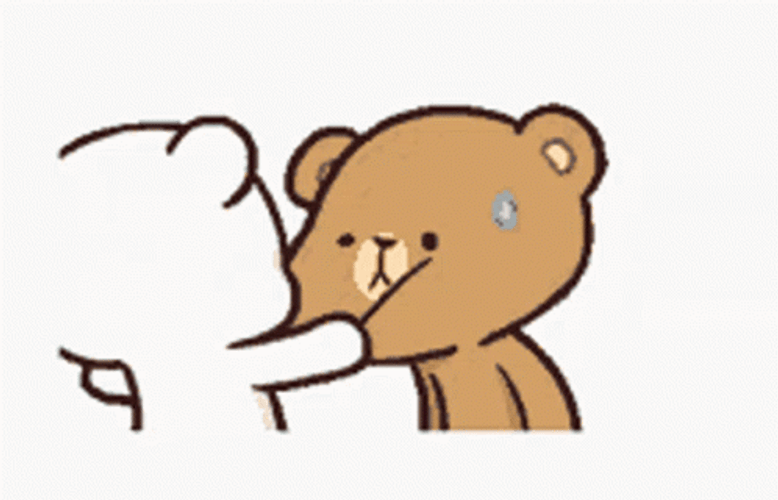 Milk And Mocha Pulling Cheeks GIF