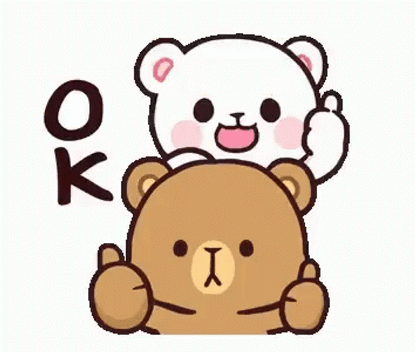 Milk And Mocha Saying OK GIF