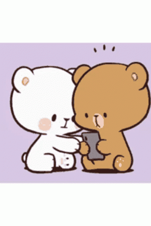 Milk And Mocha Sitting Together GIF