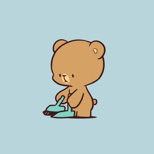 Milk And Mocha Sticker Sweeping GIF