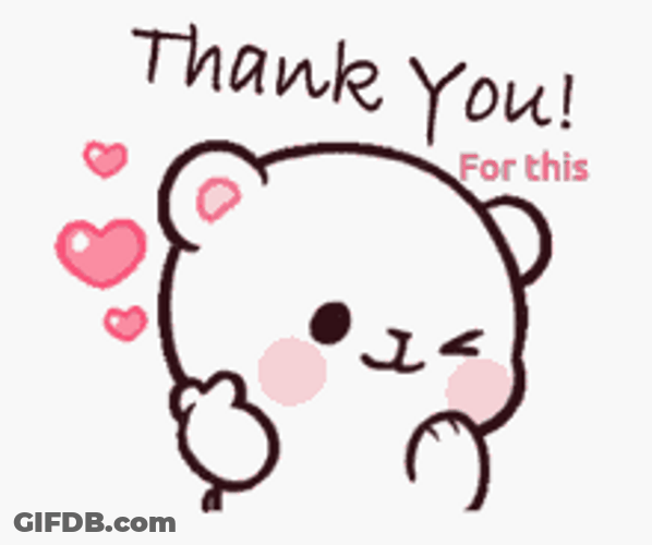 Milk Bear Finger Heart Thank You So Much GIF
