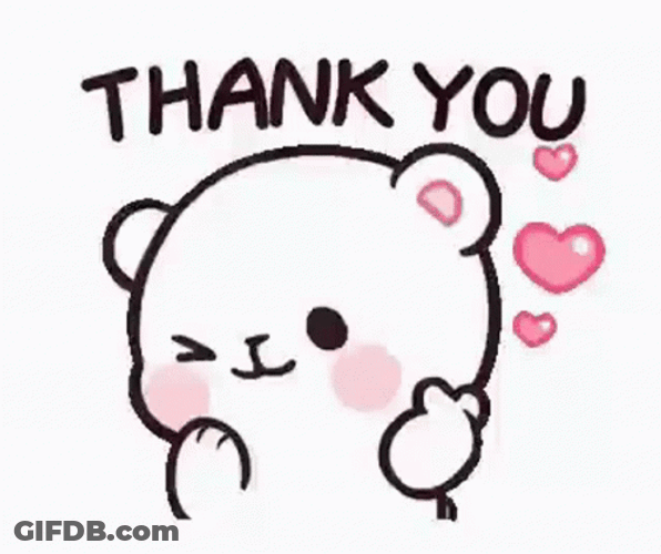 Milk Bear Is Thankful GIF