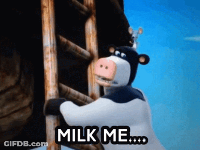 Milk Me Otis Cow GIF