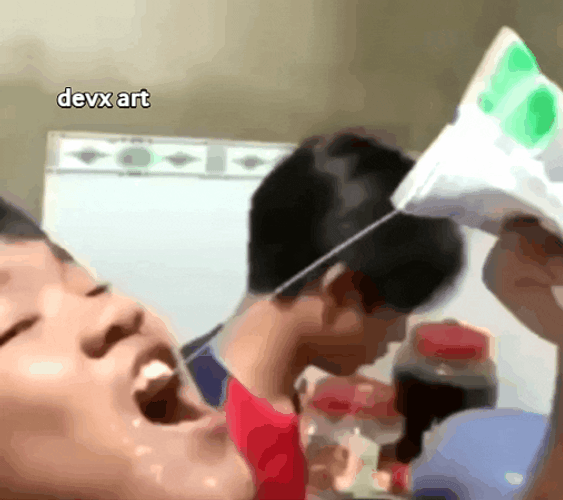Milk Spilled Scissors Prank GIF