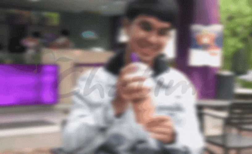 Milktea House Chatime Blurry Background Animated Logo GIF