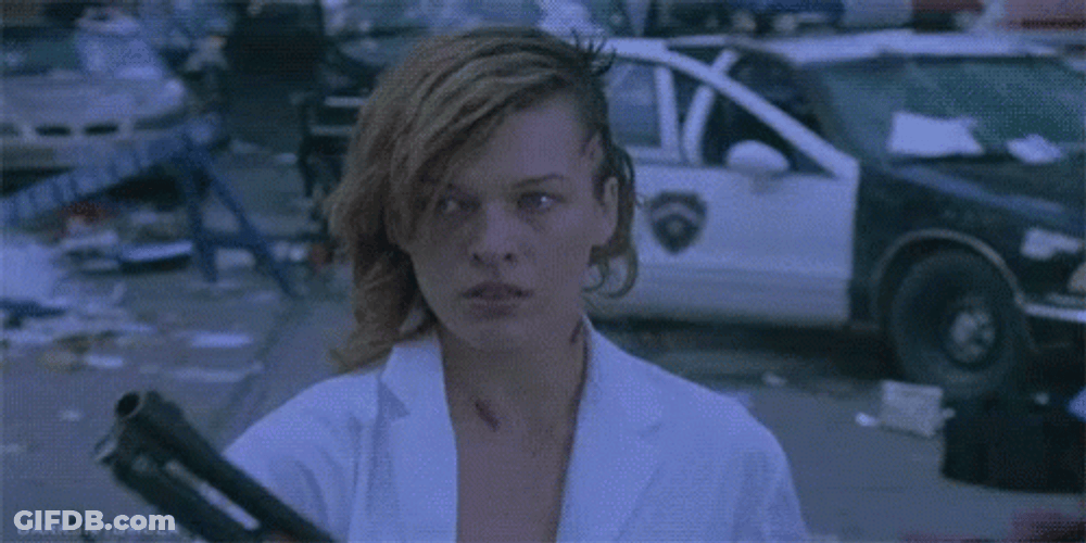 Milla Jovovich Bad Aim GIF