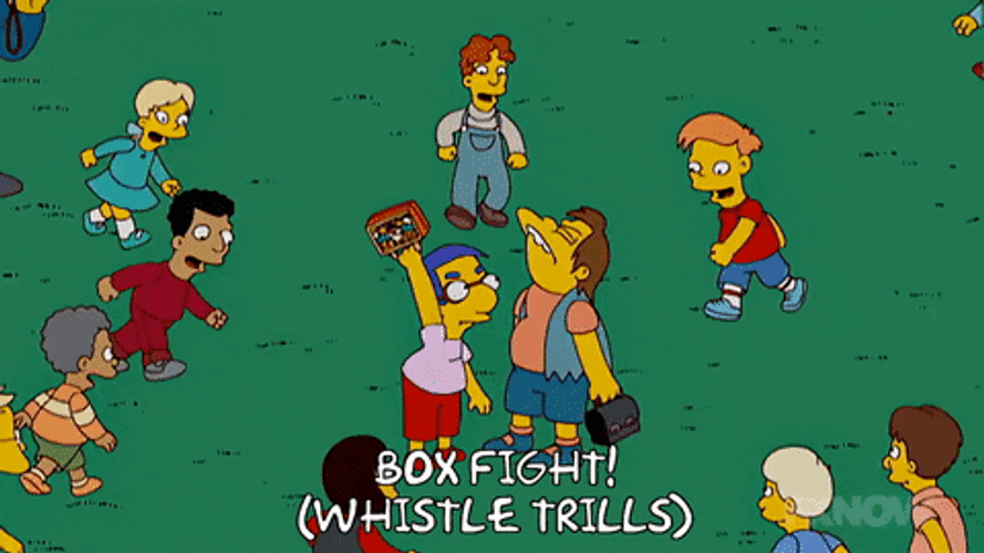 Millhouse Of Simpson Fights Bully GIF