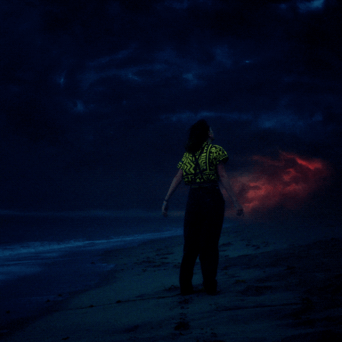 Millie Bobby Brown Lightning Sky GIF