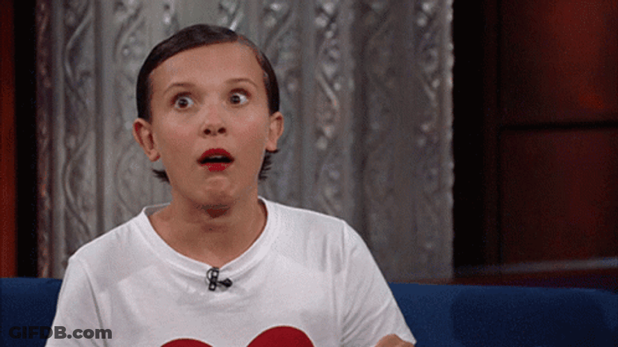 Millie Bobby Brown Shocked Reaction GIF