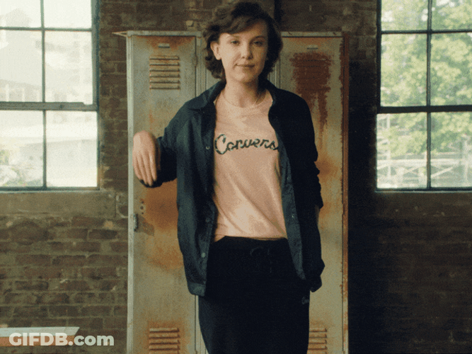Millie Bobby Brown Wave K Bye Using Fingers GIF
