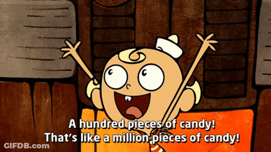 Million Pieces Candy GIF