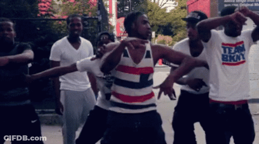 Milly Rock Dancing With The Gang GIF