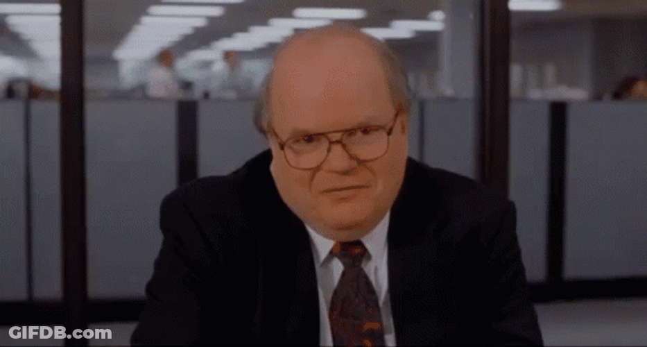 Milton Office Space Bob Porter Passive Reaction GIF