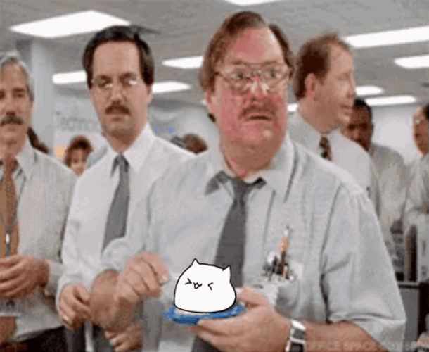 Milton Office Space Passing Cake Meme GIF