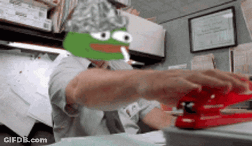 Milton Office Space Pepe The Frog Face Swap GIF