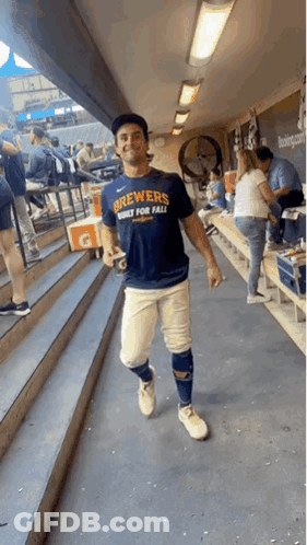Milwaukee Brewers Logo On Blue GIF