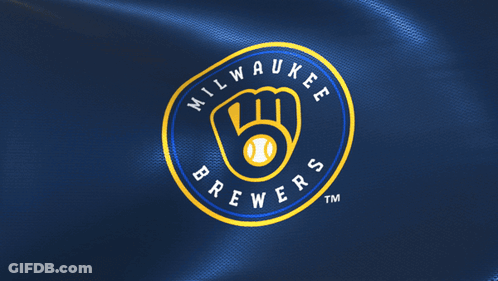 Milwaukee Brewers Logo On Blue GIF
