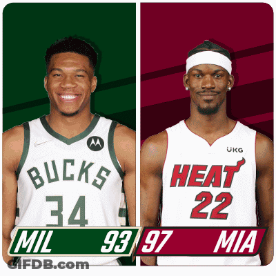 Milwaukee Bucks (93) Vs. Miami Heat (97) Third-Fourth Period Break GIF