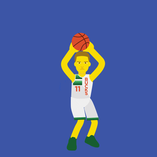 Milwaukee Bucks Basketball Shoot Splash GIF