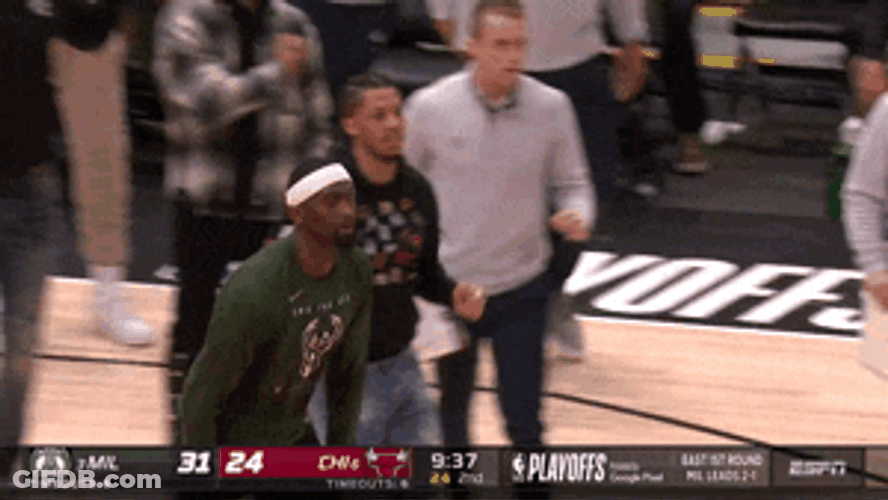 Milwaukee Bucks Bobby Portis Pat Connaughton Shoulder Bump GIF