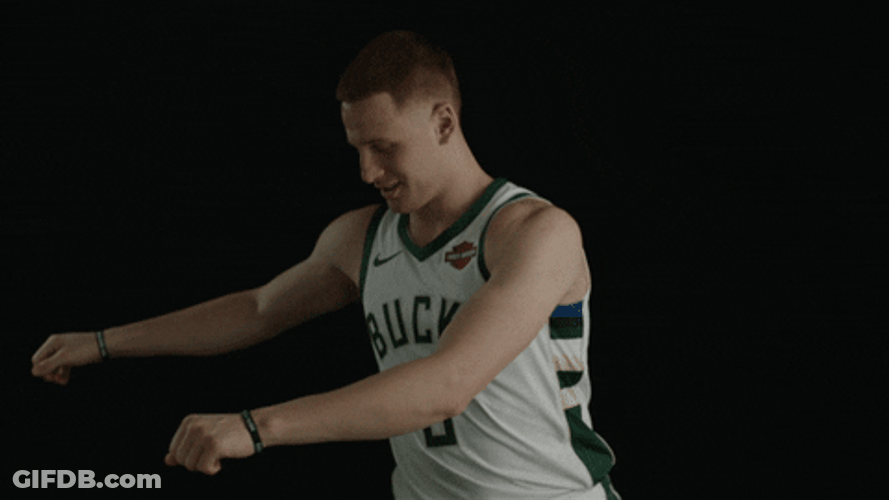 Milwaukee Bucks Donte DiVincenzo The Floss GIF