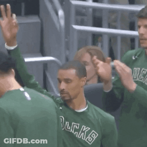 Milwaukee Bucks George Hill Raising Three Fingers GIF