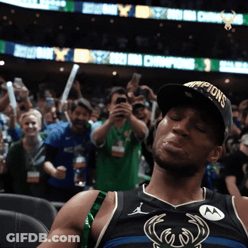 Milwaukee Bucks Giannis Antetokounmpo Covering Face GIF