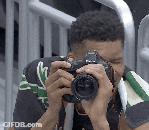 Milwaukee Bucks Giannis Antetokounmpo Taking Picture GIF