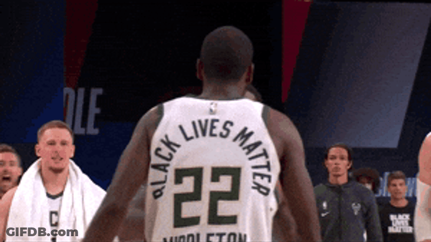Milwaukee Bucks Khris Middleton High Five To Teammates GIF