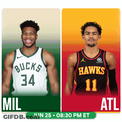 Milwaukee Bucks Vs Atlanta Hawks Basketball Game GIF
