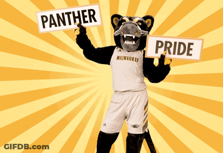 Milwaukee Panther Pride Mascot GIF