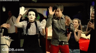 Mime Dancer With Children GIF