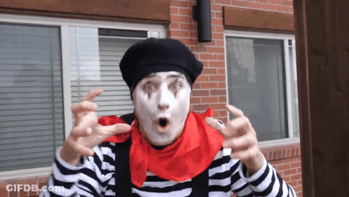 Mime With White Face Paint GIF