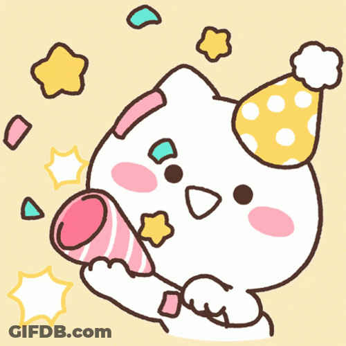 Mimi Neko Popping Party Popper GIF