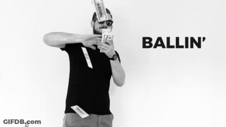 Min Big Ballin Tossing Money Meme GIF