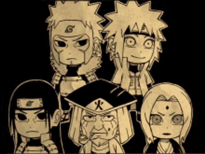 Minato Hokage Big Heads Chibi GIF