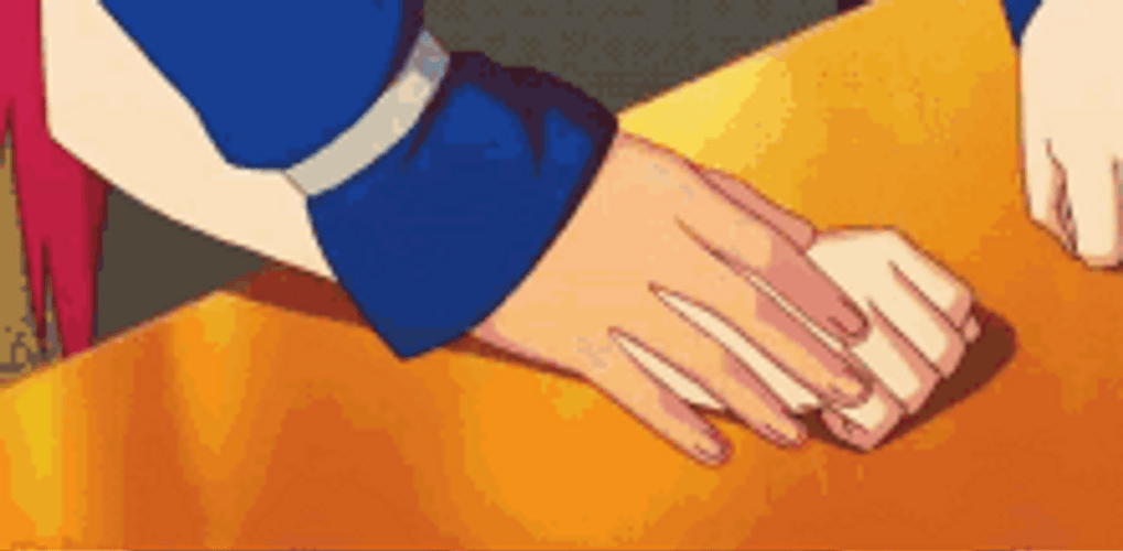 Minato Hold  Kushina's Hands GIF