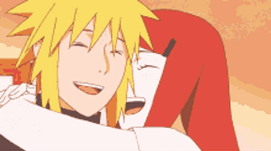 Minato Kushina Hug Happy GIF