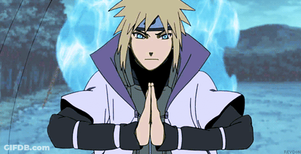 Minato Namikaze Recharging His Chakra GIF