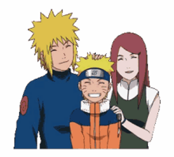 Minato Naruto Kushina Happy Family GIF